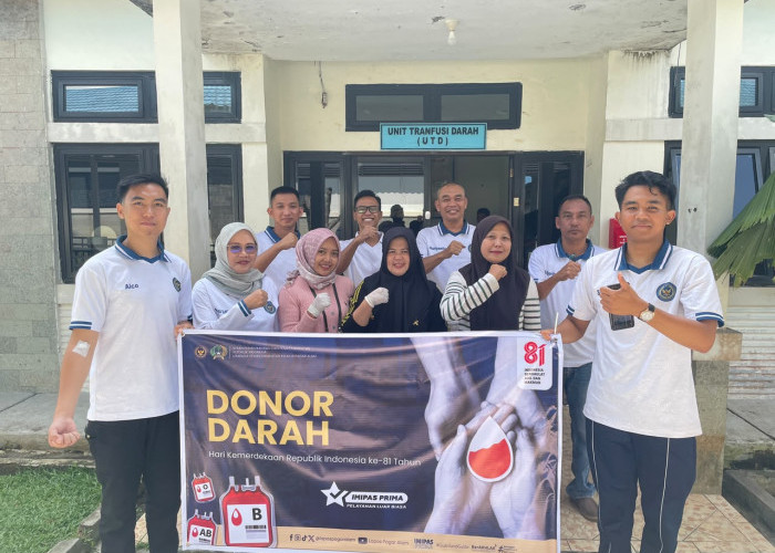 Lapas Kelas III Pagar Alam Gelar Donor Darah Semarakkan HUT Ke-81 Kemerdekaan RI