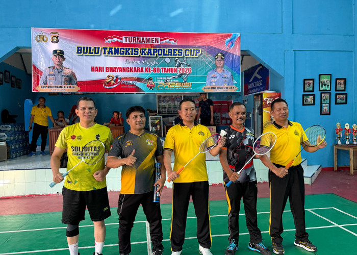 Meriahkan HUT Bhayangkara ke-80, Kapolres Lahat Resmi Buka Turnamen Bulutangkis Bhayangkara Cup 2026