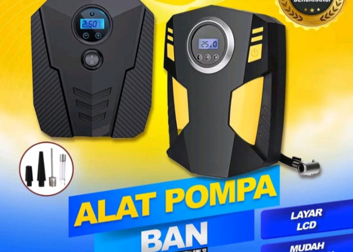 Cara Mengatasi Ban Mobil dan Motor Kempes Dalam Perjalanan Liburan Natal, Pompa Elektrik Portable