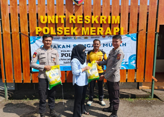 Wujudkan Gerakan Pangan Murah Polri, Sinergi Polres Lahat dan Bulog Cabang Lahat Sasar Wilayah Merapi