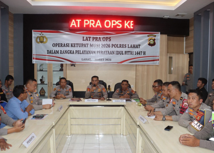 Polres Lahat Gelar Latihan Pra Ops Ketupat Musi 2026 untuk Pengamanan Idul Fitri