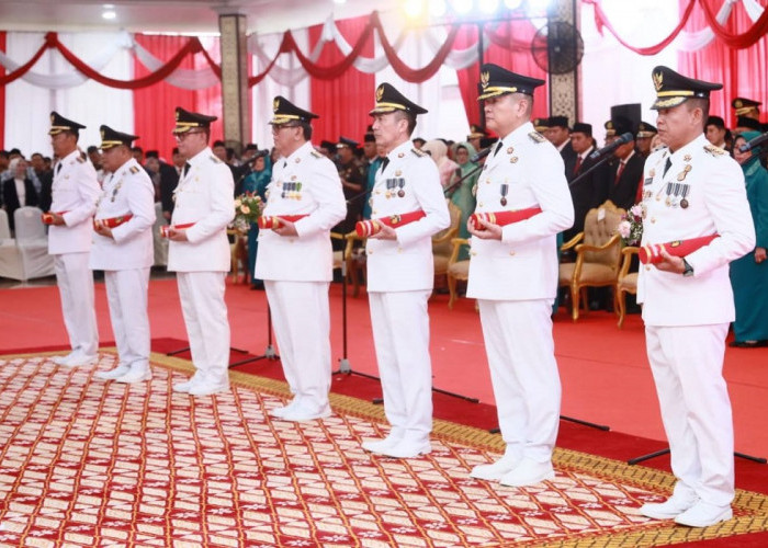 Lantik Tujuh Pj Bupati dan Walikota di Sumsel ini Pesan Gubernur Herman Deru