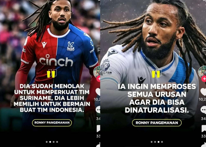 Jairo Riedewald Gabung Indonesia, Pemain Crystal Palace Tolak Suriname, Pemain Keturunan, Piala Dunia 2026