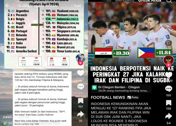 Inilah Rangking Indonesia Menang Lawan Irak dan Filipina, FIFA Amati Sepak Bola Indonesia