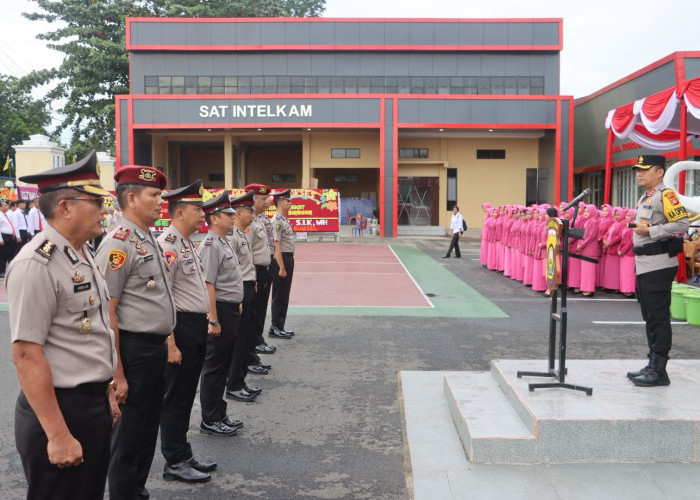 Kops Raport Kenaikan Pangkat, 82 Personel Polres Lahat Naik Pangkat