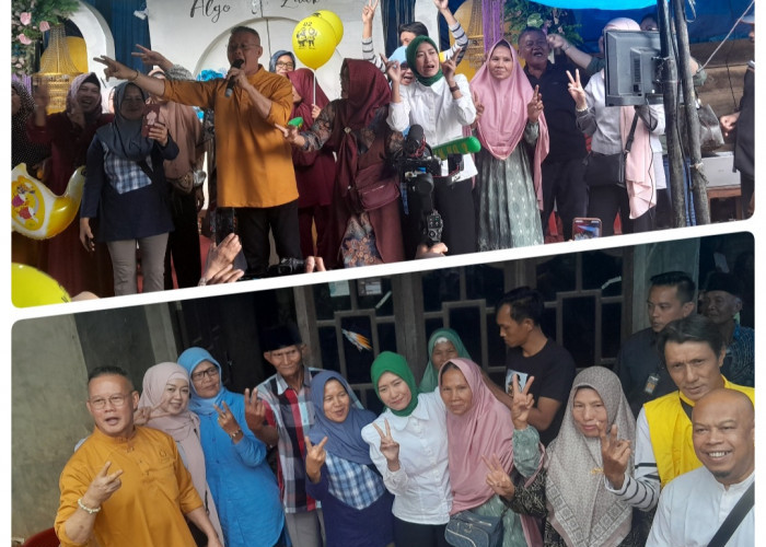 Heboh Ibu-ibu Tanjung Sakti, Todong Kak Wari dan Cawabup Widia Ningsih Untuk Sumbangkan Lagu dan Foto Selfi