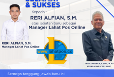 Keluarga Besar BKPSDM Lahat Ucapkan Selamat Atas Jabatan Baru Reri Alfian Sebagai Manager Lapos Online 