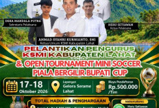 Semarakkan Pelantikan Pengurus, KSMI Lahat Gelar Open Tournament Mini Soccer Bupati Cup