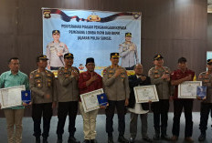 Sat Binmas Polres Lahat Hadiri Penyerahan Piagam Penghargaan Lomba FKPM dan BKPM dari Polda Sumsel