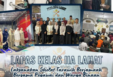 Lapas Kelas IIA Lahat Gelar Salat Tarawih dan Tadarus Bersama Warga Binaan