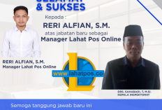 Keluarga Besar Inspektorat Lahat Ucapkan Selamat Atas Jabatan Baru Reri Alfian Sebagai Manager Lapos Online 