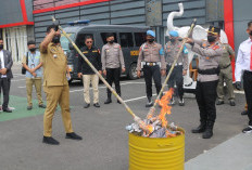 Sebanyak 1.750 Jiwa Nyawa Terselamatkan, Polres Lahat Lakukan Pemusnahan Barang Bukti Narkoba