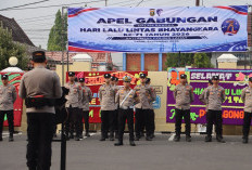 Kapolres Lahat Pimpin Apel Gabungan Hari Lalu Lintas Bhayangkara ke-71