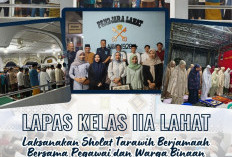 Kalapas Lahat Bersama Warga Binaan Laksanakan Sholat Tarawih dan Tadarus Berjamaah