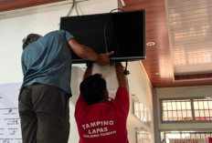 Lapas Tanjungpandan Pasang TV Informasi di P2U, Perkuat Monitoring Petugas dan Warga Binaan