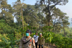 Medan Terjal, Tim Gabungan Polsek Merapi Jalan Kaki 3 Kilometer Padamkan Karhutla