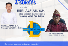 Keluarga Besar MKKS SMA Lahat Ucapkan Selamat Atas Jabatan Baru Reri Sebagai Manager Lapos Online