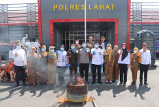 Satresnarkoba Polres Lahat Musnahkan BB Narkotika, Hasil Pengungkapan Sejumlah Kasus Tindak Pidana Narkoba