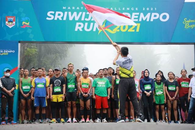 Ribuan Pelari Ramaikan Sriwijaya Dempo Run 2021